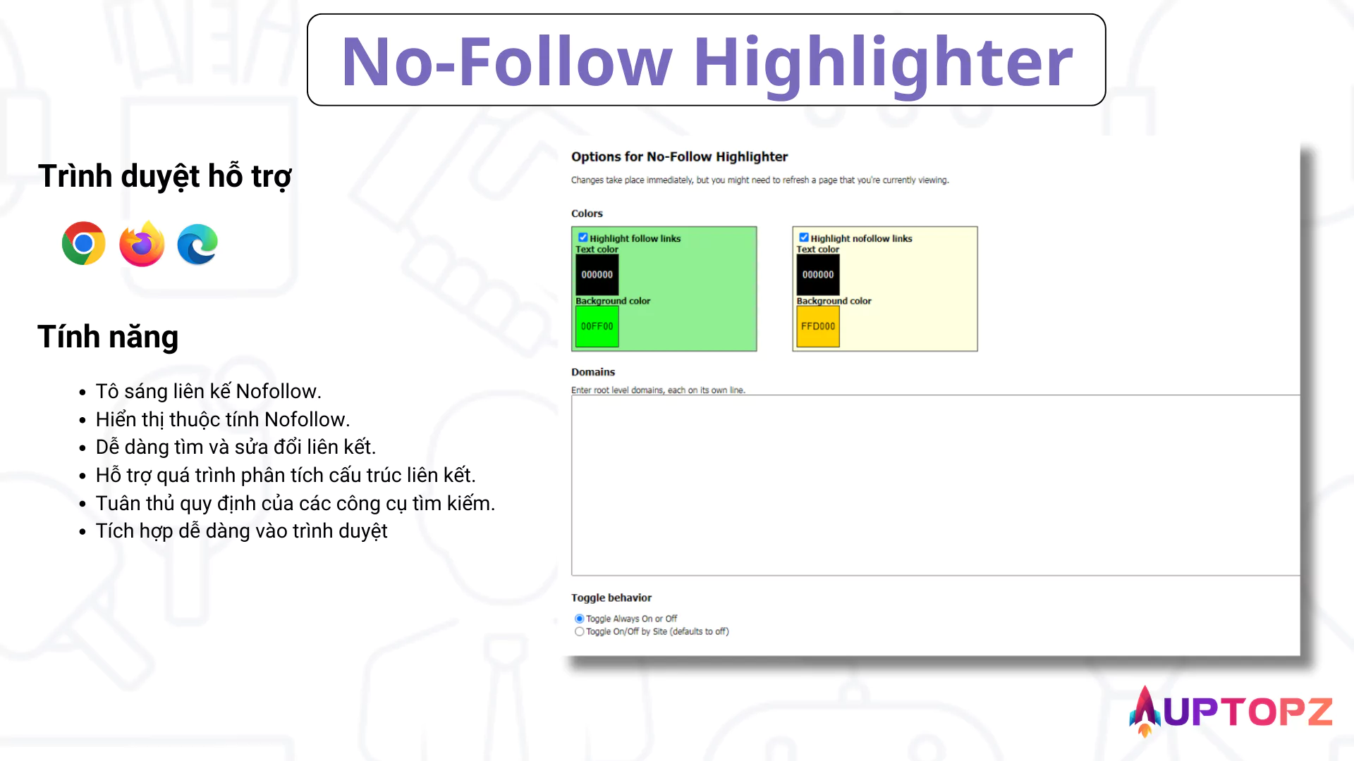 Tiện ích mở rộng trình duyệt No-follow highlighter